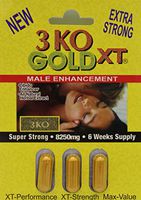 3 KO Gold XT 8250mg Male Sexual Performance Enhancer 5 Weeks Supply Total 6 Pills