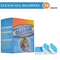 Solid Washing Machine Cleaner, 30 Count Washer Decontamination Cleaning Detergent Effervescent Tablet