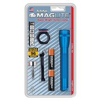 Maglite Mini Flashlight & Accessory Combo, Blue, 2 Cell AA