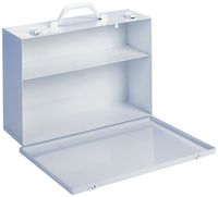 Durham 533-43 White Cold Rolled Steel 7FX Industrial Empty First Aid Cabinet with Fold Down Door, 15" Width x 10-1/4" Height x 4-1/2" Depth, 2 Shelves