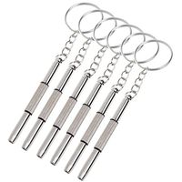 BCP 6pcs Mini Multifunction 3 in 1 Precision Screwdriver Keychain Eyewear Eyeglass Repair Tool