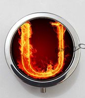 BlackKey Letter U 3-Compartment Decorative Pocket Gift Box Case Organizer for Pill, Color 1 -1434