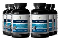 Hair Health Products - Anti Gray Hair Natural Complex 1200mg - Barley Grass Juice Powder - 6 Bottles 360 Capsules