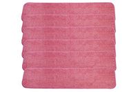LTWHOME 24" Microfiber Wet or Dry Mop Pads in Red for Easy Cleaning (Pack of 6)