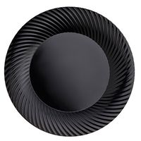 Party Essentials N181417 Party Supplies Tableware, 10" Dinner Plates, Black