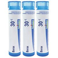 Boiron Borax 30c, 80 pellets, homeopathic Medicine for Canker sores, 3 Count