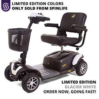 BUZZAROUND EX 4-Wheel Heavy Duty Long Range Travel Scooter White, 18-Inch Seat