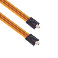 Fancasee (Ultra-thin) Flat Coaxial Cable Wire F Female to F Female Plug Jack Connector Adapter Coax Cable for Digital Audio Video TV Satellite RF Door Windows Outdoor Cable Wire Antenna Lead-in Indoor