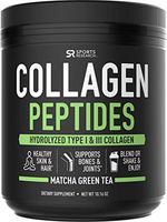 Premium Collagen Peptides Powder with Organic Matcha Green Tea | Non-GMO Verified, Certified Paleo Friendly & Gluten Free (10.16oz)