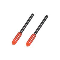 uxcell Black Plastic Antenna Tube and Cap Red for RC Remote Control Vehicles Receiver Antenna - 2pcs