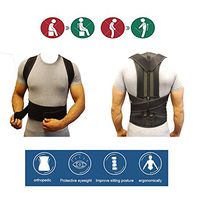 Back Posture Corrector & Adjustable Back Support - Premium Aid Back Brace Helps with Bad Shoulder,Clavicle Alignment and Cervical Neck Pain - Comfortable Medical Correction Device (M)