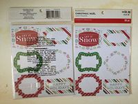 Decorative Abstract Colorful Punch-Out Assorted Christmas Labels (5 pkgs of 36 per pkg = 180 Labels Total)