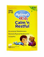 Hyland's Calms 'n Restful, 4 Kids, 125 Tablets (Pack of 4)
