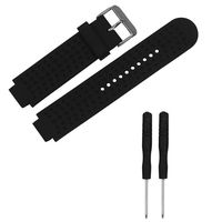 Sara-u Male Silicone Replacement Wrist Band Compatible with Garmin Compatible witherunner 25 GPS Watch with Tools