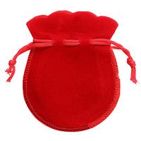 Demarkt 10 Pcs Velvet Drawstring Gift Bag Jewellery Pouches Candy Bags Wedding Party Favor Bag (Red)