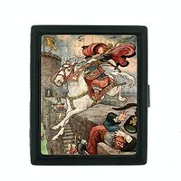 Perfection In Style Metal Cigarette Case Vintage Fairy Tale Design 007
