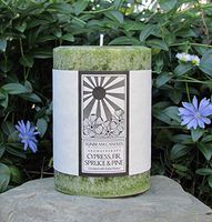 Sunbeam Candles Classic Cypress, Fir, Spruce, Pine Aromatherapy Pillar – 3"x4"