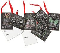 Primitives By Kathy Valerie McKeen 3.50 inch x 2.50 inch , 2.50 inch x 3.50 inch Gift Tags - Chalk Christmas