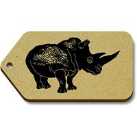 Azeeda 10 x 'Rhino' 66mm x 34mm Gift Tags (TG00004621)