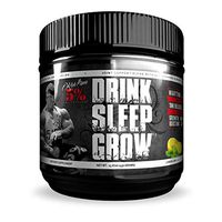 Rich Piana 5% Nutrition Drink Sleep Grow Nighttime Aminos Post Workout Muscle Building Recovery Supplement Drink with BCAAs, Joint Support Blend (Lemon Lime)