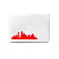 (2X) StickAny Laptop Series Dallas Skyline Sticker for MacBook Pro, Chromebook, Surface Pro, and More (Red)