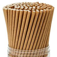 Coobey 350 Pieces Brown Kraft Paper Straws Biodegradable Drinking Straw with Bulk Top Quality Drinking Straws Decorations for Wedding Supplies and Party Favors
