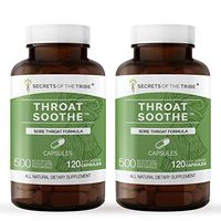 Secrets Of The Tribe - Throat Soothe, Sore Throat Formula, Herbal Supplement Blend (2x120 Capsules)