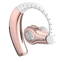 PONYBRO Wireless Headset, Superior Lightweight＆Comfortable,HD Sound Wireless Earbuds with Mic,8-Hours Playtime Cell Phone Earpiece,Hands Free Wireless Headphones for Cell Phones,PC,Tablet. Rose Gold