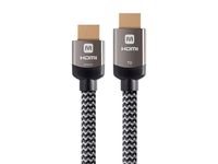 Monoprice HDMI High Speed Active Cable - 75 Feet - Gray, 4K@60Hz, 18Gbps, HDR, 24AWG, YUV, 4:4:4, CL3 - Luxe Active Series
