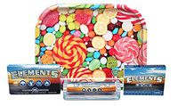 Elements Rolling Papers 300 with Elements Pre Rolled Tips, 79mm Roller and Leaf Lock Gear Mini Rolling Tray