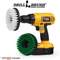Drill Brush - Kitchen Tools - Grout Cleaner - Large Spin Brush Kit - Clean Stove, Oven Rack, Sink, Tile, Counter, Cabinets, Floors - Glass Cleaner - Upholstery, Leather, Fabric, Vinyl - Carpet Cleaner