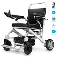 SZeao Folding Portable Compact Lightweight Wheelchair Travel brushless Motor Scooter Lithium Battery Aluminum Frame Bright Illumination System