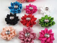 24pc Satin The Ribbon Flowers with The Appliques Craft DIY Wedding to(Pick Color (Mix)