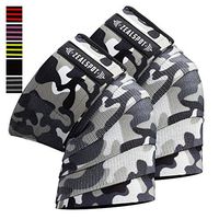 Zealspot Knee Wraps(Pair) Compression & Elastic Support for Cross Training,WODs,Gym, Workout,Weightlifting,Fitness & Powerlifting – Best Knee Straps for Squats -for Men & Women- 72" (Camo(Pair))