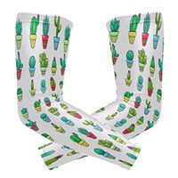 Home Cactus Set Unisex Arm Sleeve UV Protection Arm Compression Sleeve Skin Protection Sport Arm Cooler Sleeve for Running Hiking Jogging Motorcycling Climbing Camping