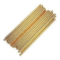 HP95 25-Pack Disposable Paper Straws Gold Colored Fun Straws Biodegradable Drinking Straws