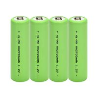 AA 1.2V Lithium Batteries (4 Pack) Rechargeable Cylindrical Battery 2700mAh High Performance at Low Temperature