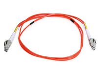 Monoprice Fiber Optic Cable, LC/LC, OM2, Multi Mode, Duplex -  1 meter (50/125 Type) - Orange