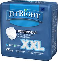 FitRight Adult Incontinence Underwear, Heavy Absorbency, XX-Large, 68"-80" (20 Count)