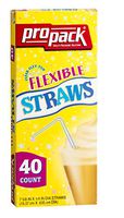 Propack Flexible Straws 40 Count Disposable Drinking Straws,Pack Of 1