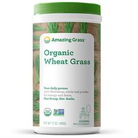 Amazing Grass Organic Wheat Grass Powder: 100% Whole-Leaf Wheat Grass Smoothie Booster, 60 Servings
