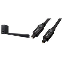 Yamaha YAS-207BL Sound Bar with Wireless Subwoofer Bluetooth & DTS Virtual:X Black & AmazonBasics Digital Optical Audio Toslink Cable - 6 Feet (1.8 Meters)