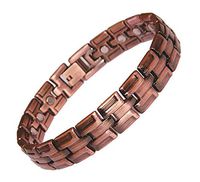 ProExl Magnetic Mens Solid Copper Golf Bracelet Roma with Adjuster and Gift Box