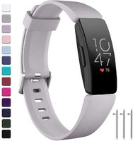 Ouwegaga Compatible for Fitbit Inspire HR Band Women Men and Fitbit Ace 2 Band Sport Strap for Kids Small Gray