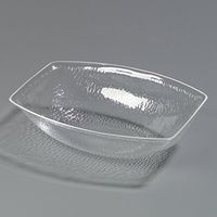 Clear Oval Acrylic Pebbled Finish 5.5 Quart Bowl 10 1/2 x 14 inch - 4 per case