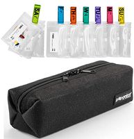 pillpanion Portable, Easy to Fill and Follow Pill Organizer for Medications and Supplements, Black Sparkle