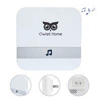 Owlet Home Indoor Wireless Chime for Video Doorbell, 52 Melody Options, 4 Adjustable Volume Levels, Alert LED Flash, 500-feet Range, White