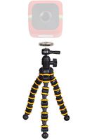 Polaroid Snap and Wrap Flexi Tripod with 360° Rotating Ball Head + Polaroid Magnet to Tripod Adapter Mount For Polaroid Cube, Cube+ Action Camera - Mount Your Cube To The Flexi Tripod