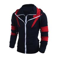 FAPIZI ❈ Men Coat ❈ Men Thickening Retro Long Sleeve Hoodie Jacket (XXL, Navy)