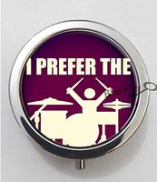 BlackKey I Prefer the Drummer 3-Compartment Decorative Pocket Gift Box Case Organizer for Pill, Color 1 -628